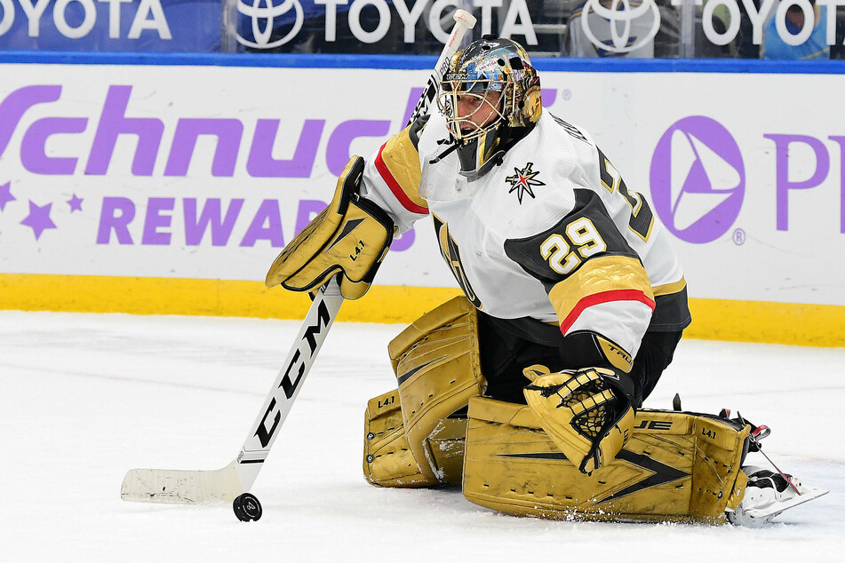 Vegas Golden Knights goaltender Marc Andre Fleury (29)