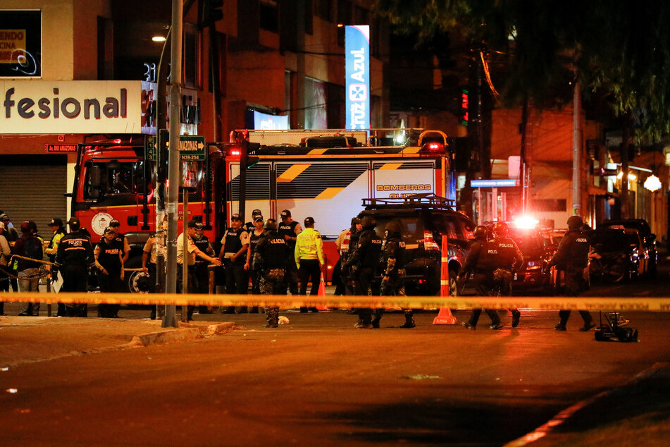 Ecuadorian police flooded the scene where Fernando Villavicencio, a presidential candidate, was shot dead after leaving a rally.
