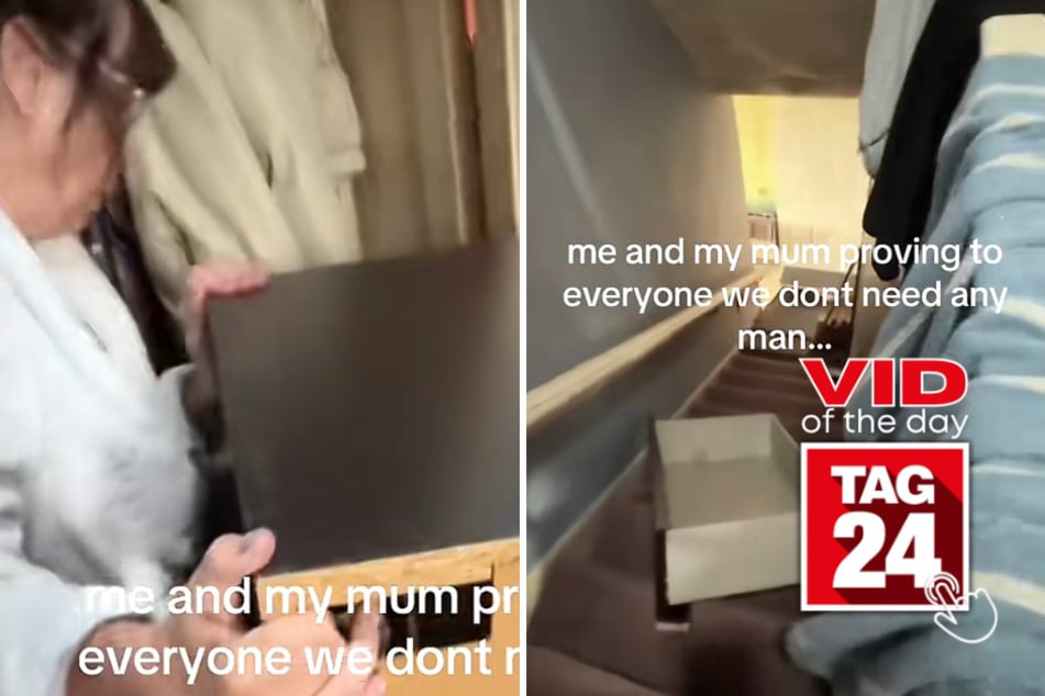 Viral Video of the Day for September 15, 2026: Mom and daughter prove they "don't need any man" in hilarious furniture fail
