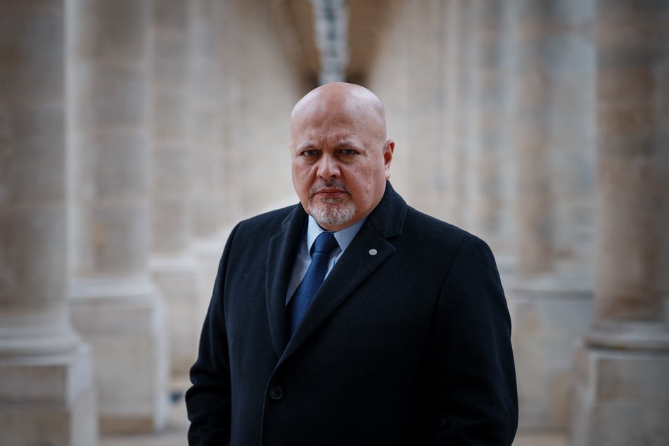 International Criminal Court prosecutor Karim Khan poses at the Cour d'Honneur of the Palais Royal in Paris, France, on February 7, 2024.