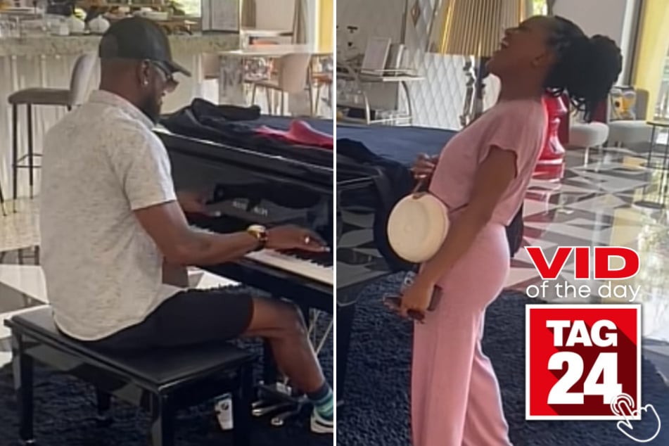 Today's Viral Video of the Day features a couple's honeymoon that took an unexpected turn when they stumble upon a piano.