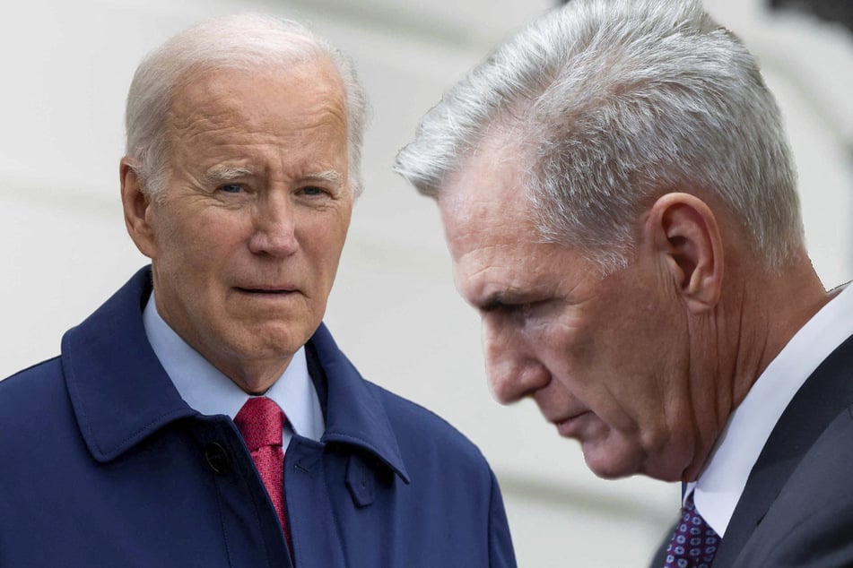 President Joe Biden (l.) and House Republicans, led by Representative Kevin McCarthy, hammered out a debt ceiling bill passed by the House on Wednesday.
