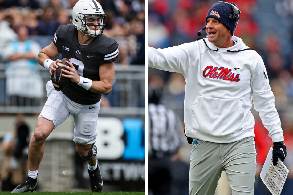Lane Kiffin (r), the head coach of Ole Miss, expressed his disappointment on Monday regarding the recent conference realignments.
