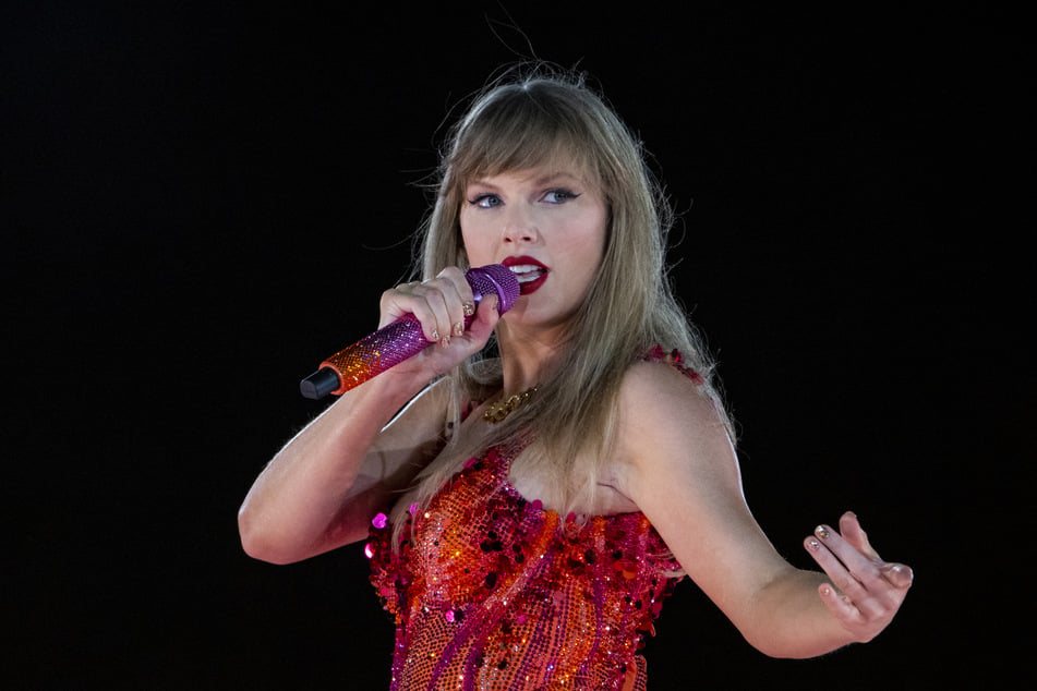 Taylor Swift performs on stage during "The Eras Tour" at the Hard Rock Stadium in Miami Gardens, Florida, October 18, 2024.