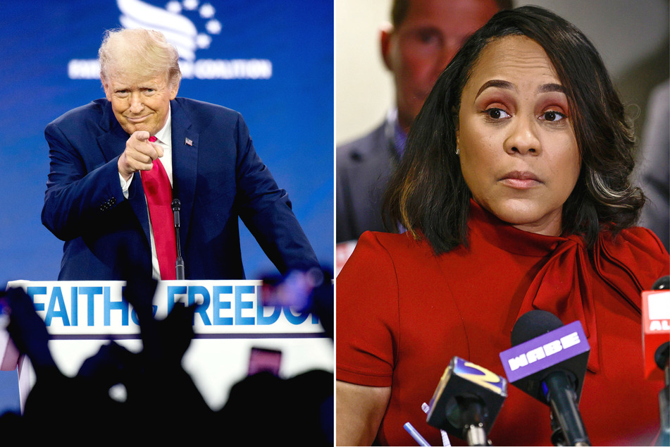 Fani Willis (r.), the Georgia District Attorney leading the probe into Donald Trump's efforts to overturn the state's election results, has been receiving racist threats.
