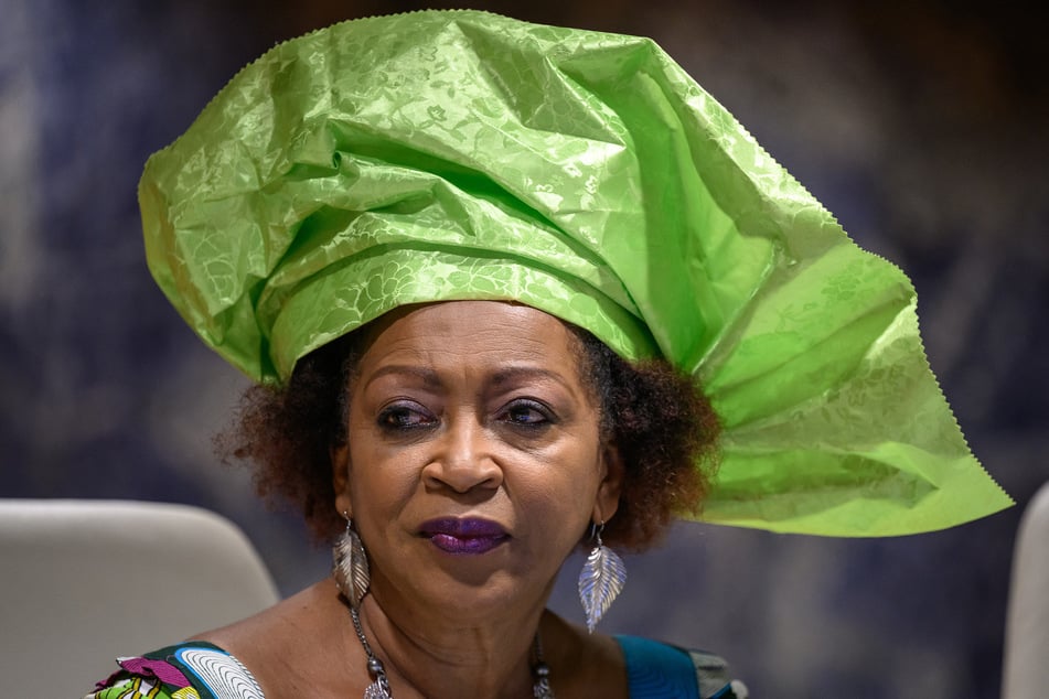 Then Chairperson of the UN Committee on the Elimination of Racial Discrimination Dr. Verene Shepherd attends hearings in Geneva, Switzerland, on August 11, 2022.