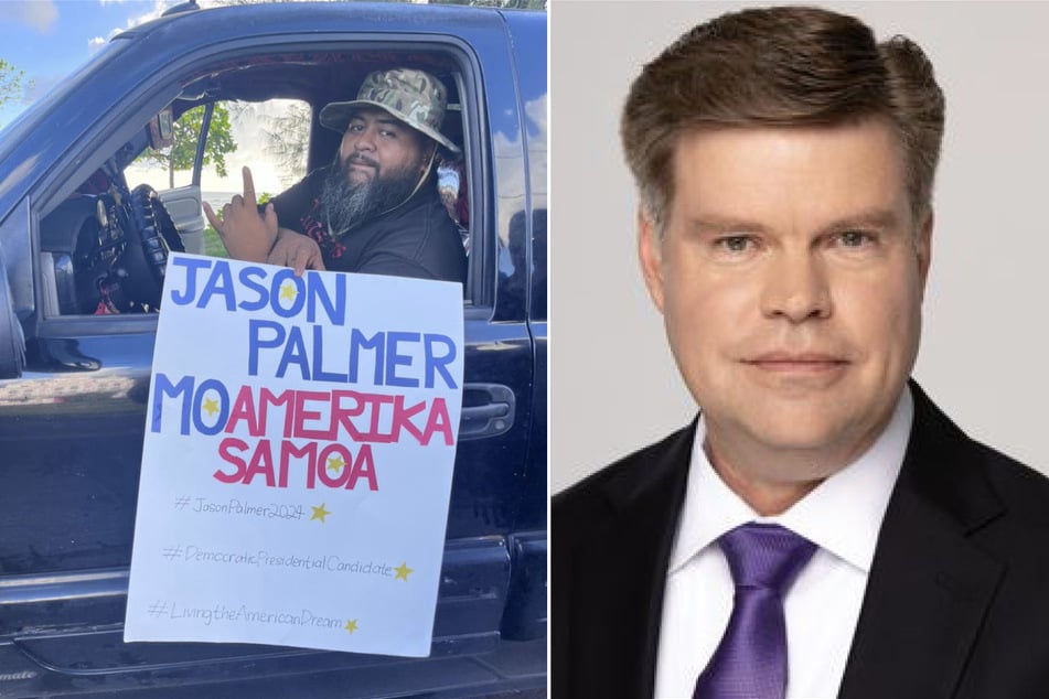 Businessman Jason Palmer (r.) triumphed over President Joe Biden in the 2024 Democratic primary in American Samoa.