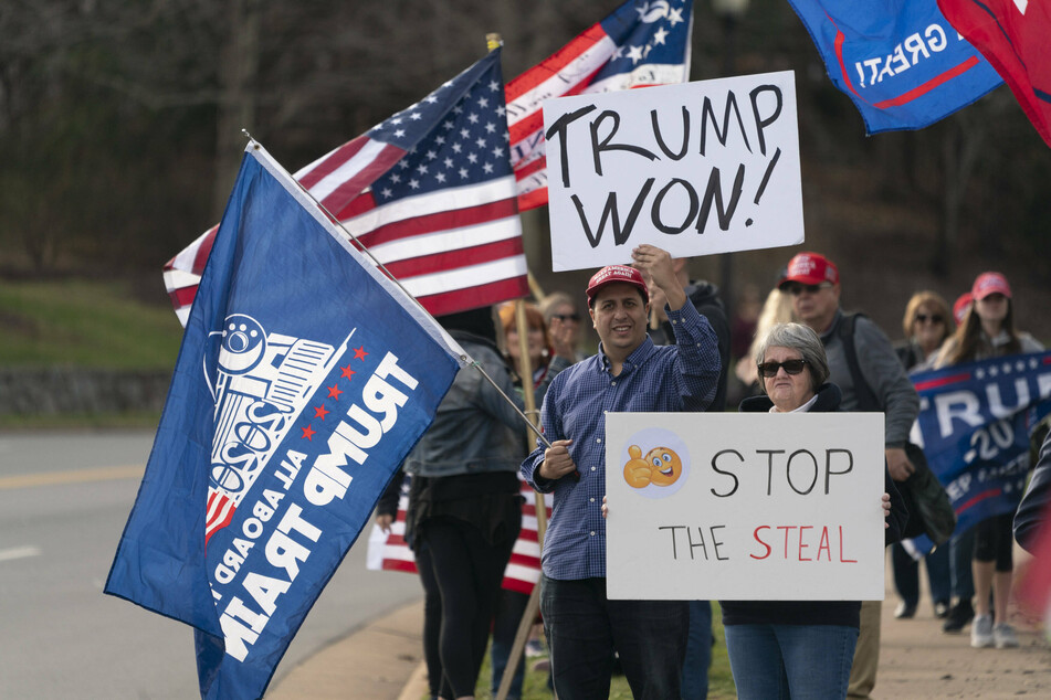 Pro-Trump protesters continue to deny the election results.