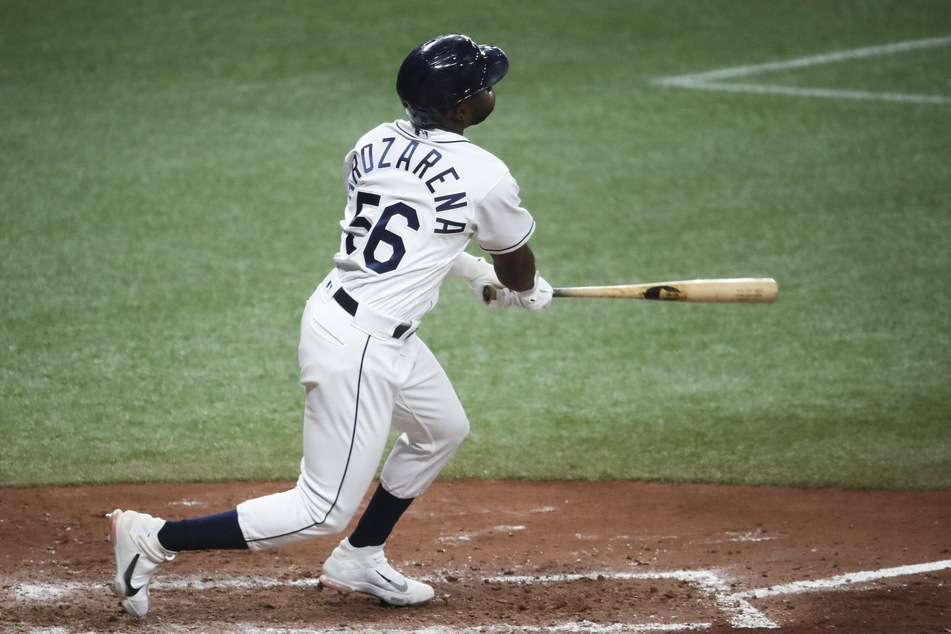 Rays left fielder Randy Arozarena was responsible for three of Tampa's five runs in their Game One win over the Red Sox.