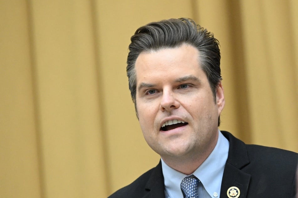 Then-Representative Matt Gaetz speaking during a Congressional hearing in Washington, DC, on March 12, 2024. The ex-Congressman is facing new legal trouble over allegations of sex trafficking.