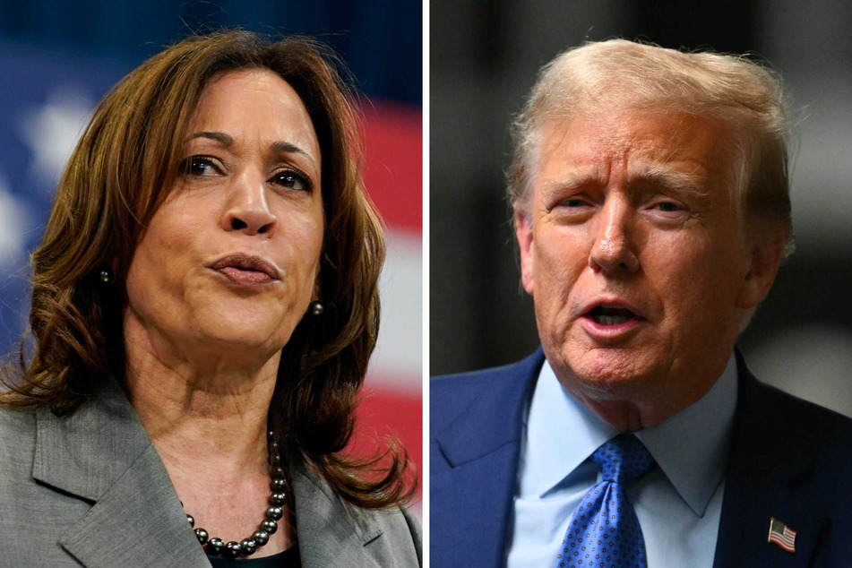 In the last US election, Harris (l.) only received 226 electoral votes out of a total of 538, while Donald Trump won with 312 votes.