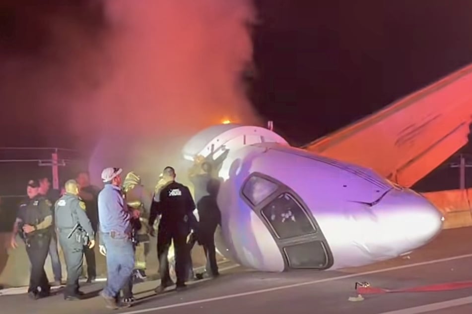 Five police officers suffered from smoke inhalation during the operation.