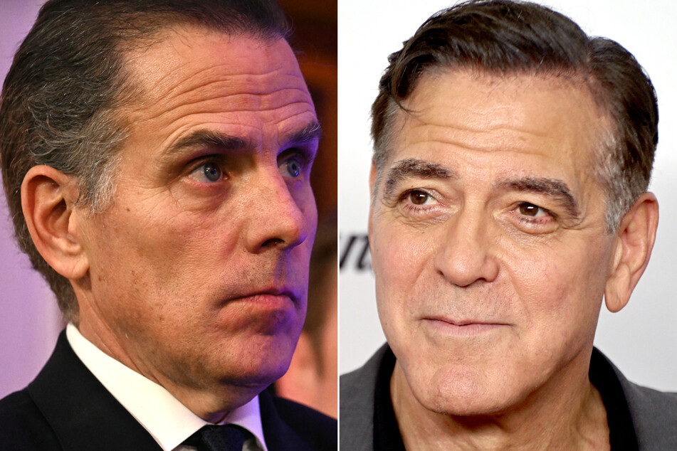 Joe Biden's son Hunter (l.) has lashed out at George Clooney for leading the public charge on calling for the elderly president to bow out of the 2024 presidential race.