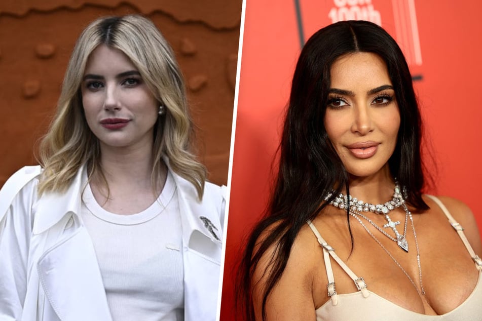 Kim Kardashian's AHS co-star Emma Roberts dishes on their "intense" kiss