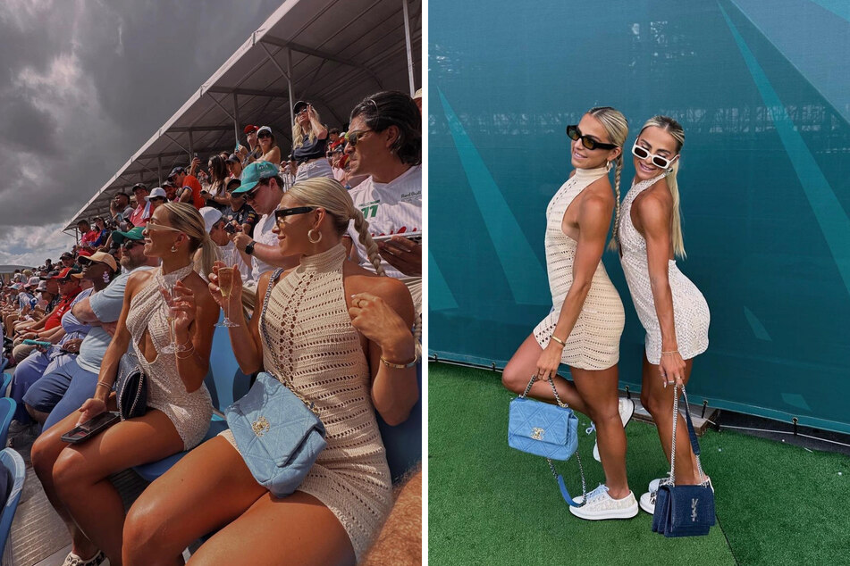 The Cavinder twins party at F1 Miami and get TikTok racing