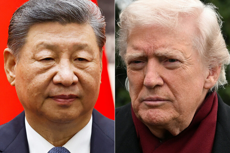 Chinese leader Xi Jinping (l.) spoke with US President Donald Trump over the phone on Monday.