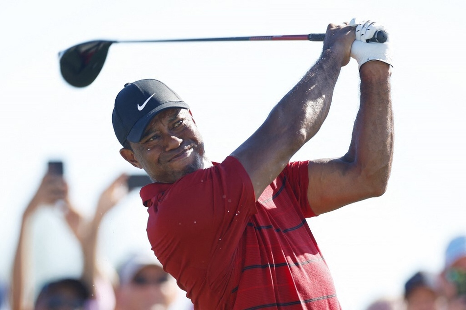 Tiger Woods of the United States plays his shot from the 15th tee during the final round of the Hero World Challenge at Albany Golf Course on December 3, 2023.