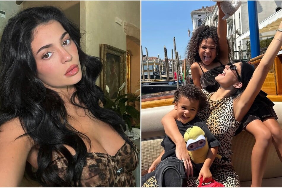 Kylie Jenner answered her daughter Stormi's (r) questions during a cute Q&A session where her son Aire also made an appearance.