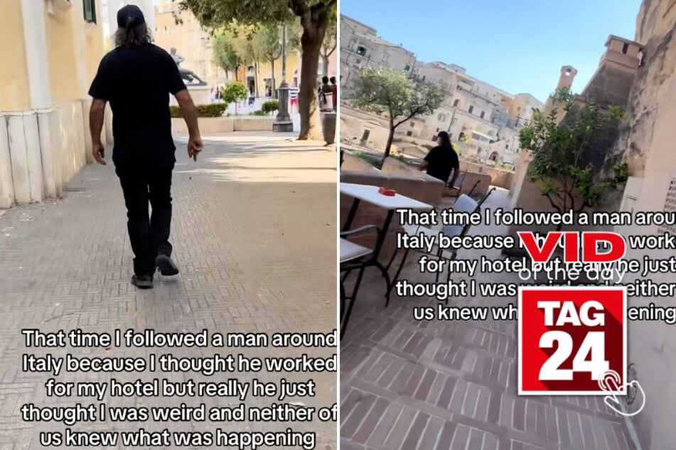 Viral Video of the Day for September 27, 2025: Woman accidentally follows stranger through Italy in hilarious mishap