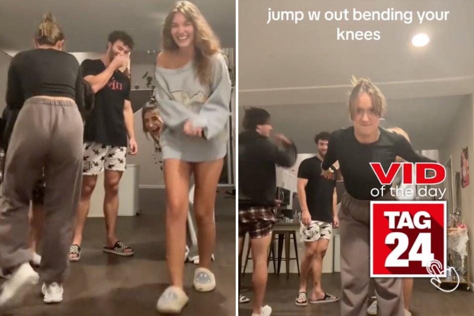 Viral Video of the Day for October 13, 2023: Hysterical jumping challenge takes over TikTok