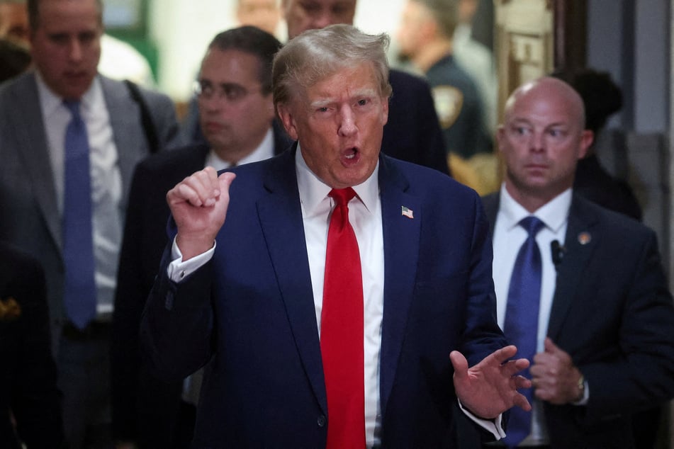 Donald Trump (c.) said he would not testify again in his New York civil fraud trial because he has "nothing more to say."