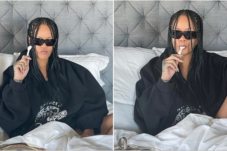 Rihanna celebrated her new fragrance, Fenty Eau de Parfum, selling out within hours.