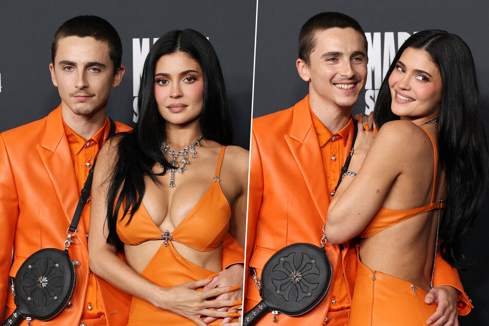 Kylie Jenner twins with Timothée Chalamet at Marty Supreme premiere!