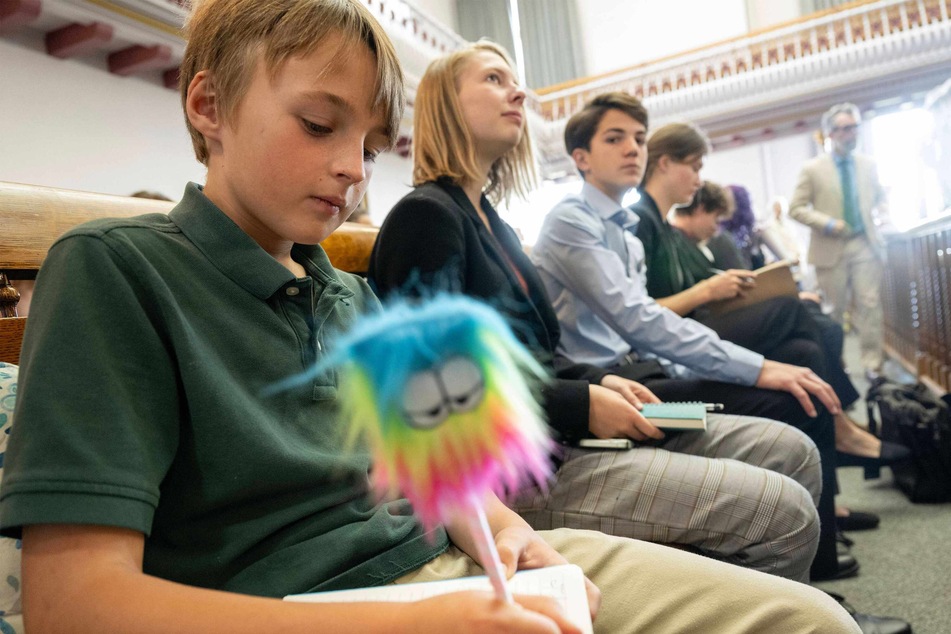 Youth plaintiffs in court in June for the landmark Held v. Montana climate change lawsuit, where they brought the first of its kind constitutional lawsuit in the United States.