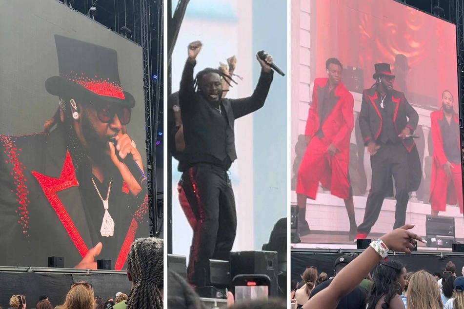 T-Pain showed up in a full suit with a top hat and did a hilarious running bit, jokingly ranting about how the "Governors Ball" (in actuality named for the previous venue, Governors Island) didn't have the governor and didn't seem to be a fancy dress ball after all.