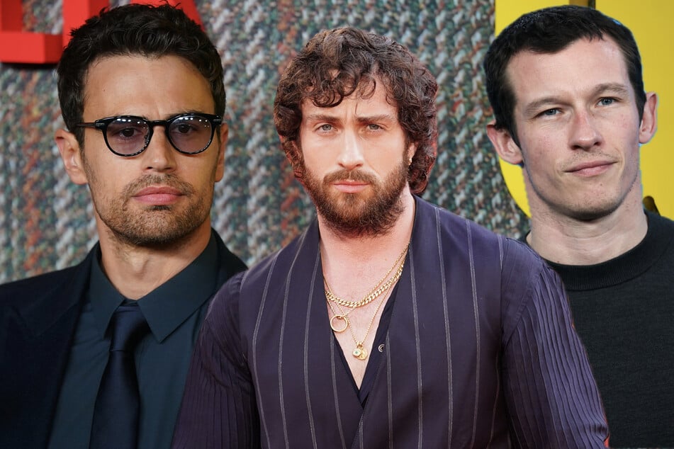 (From l. to r.) British actors Theo James, Aaron Taylor-Johnson, and Callum Turner have all been pitched by fans as possible candidates for the new James Bond.