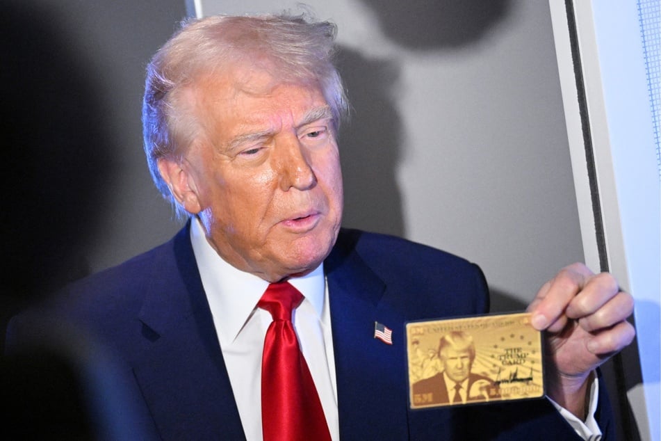 On Thursday, President Donald Trump revealed the look of the "gold card" for his new immigration program that he claims will help boost the economy.