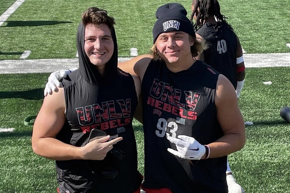 Teammate Sebastian McQuigg (r) posted a touching tribute to his "twin" Ryan Keeler (l) after the 20-year-old passed away on Monday night.