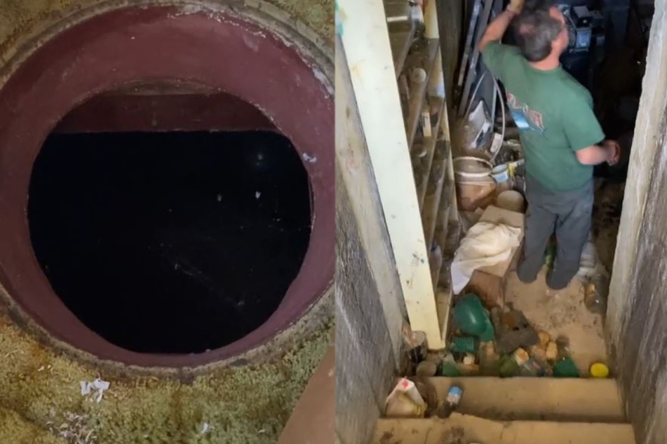The shaft led to a bomb shelter!