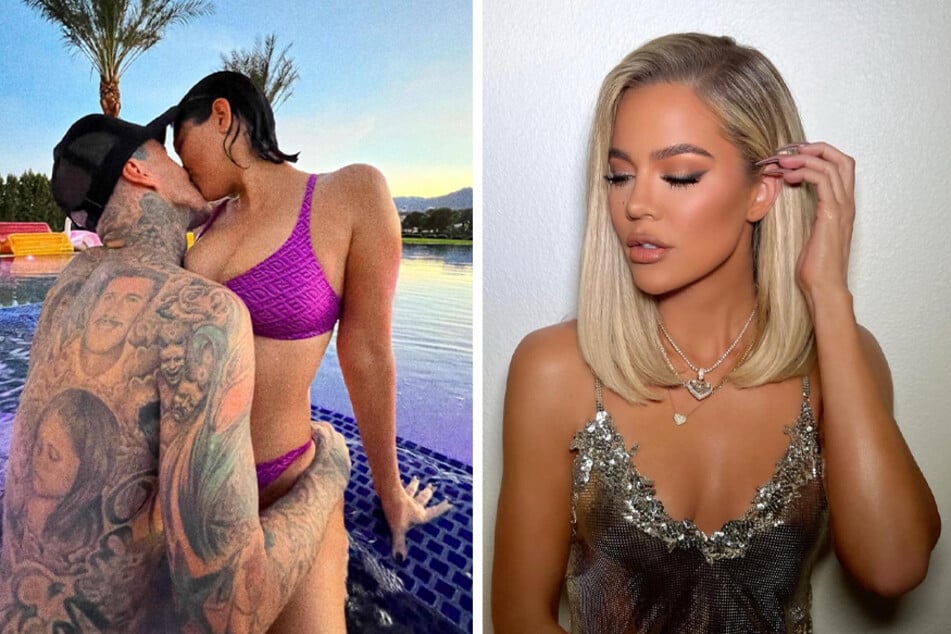 Kourtney Kardashian dished on how her romance with Travis Barker came to be, while Khloé Kardashian remained cautiously optimistic about her co-parenting relationship with ex Tristan Thompson.