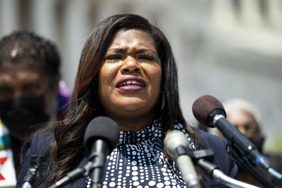 Rep. Cori Bush is one of several House Democrats who have stayed at Capitol Hill to protest the inaction on the potential eviction crisis.