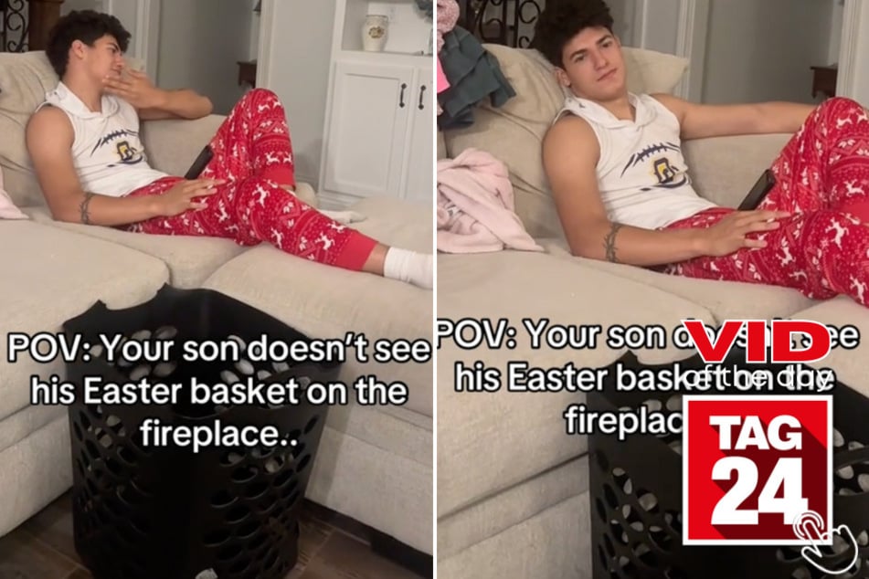 Today's Viral Video of the Day features a newly 18-year-old who thought he was too old for an Easter basket - until he realized it was all a prank by his mom!