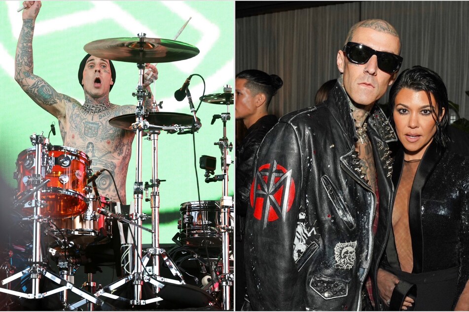 Kourtney Kardashian and kids hit Travis Barker's Coachella set in rockstar style