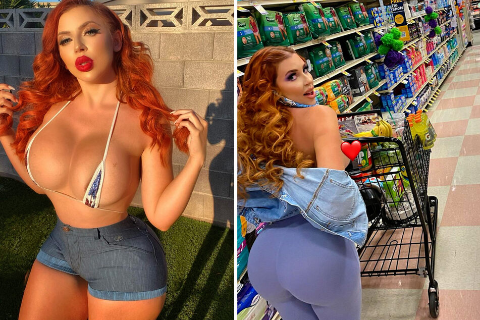 Random supermarket customer gets a huge surprise from a Playboy model