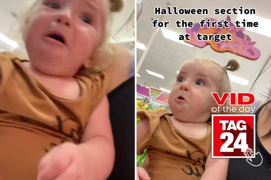 Viral Video of the Day for October 4, 2023: Toddler freaks out at Target Halloween section!