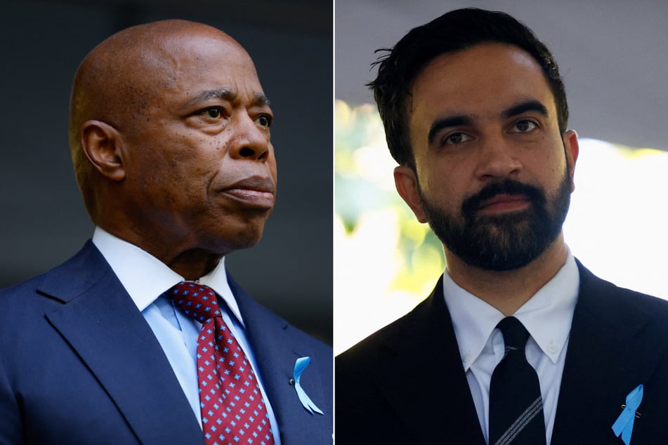 New York mayoral candidates Eric Adams (l.) and Zohran Mamdani both attended Thursday's ceremony at the 9/11 Memorial and Museum.