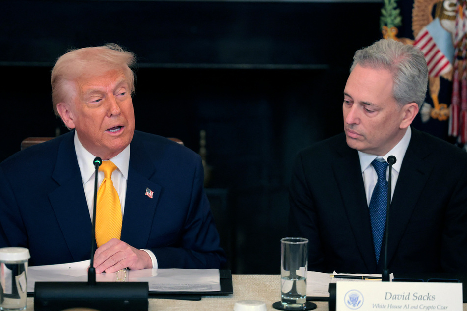 Trump's AI and crypto czar David Sacks (r.) previously warned the president that "unnecessary" AI regulation would hurt the US.
