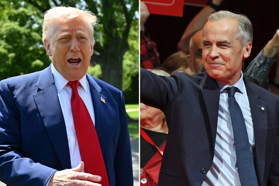 President Donald Trump (l.) said Wednesday that Canadian Prime Minister Mark Carney would visit Washington in the coming week.