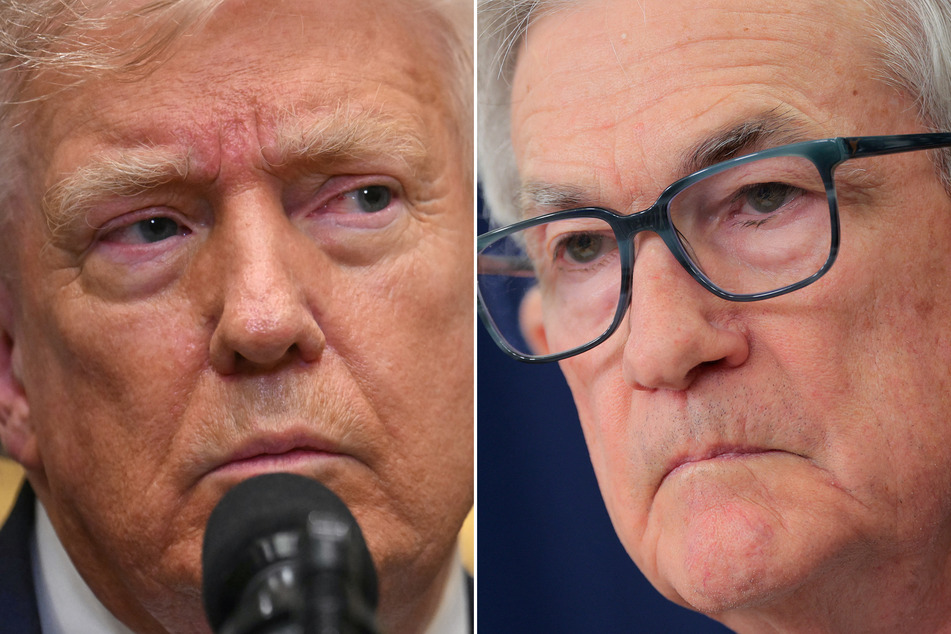Defying strong political pressure from President Donald Trump (l.), the Federal Reserve has again kept interest rates unchanged.