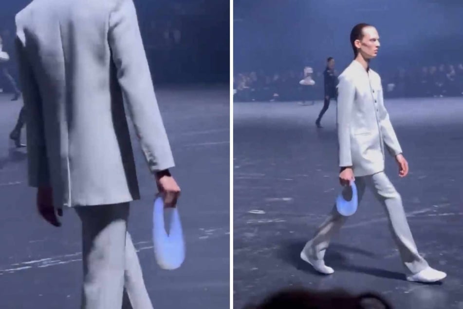 For Coperni's Paris Fashion Week's fall/winter 2024 ready-to-wear runway collection, designers Sébastien Meyer and Arnaud Vaillant teamed up with research professor Ioannia Michalous to create the Aerogel Air Swipe Bag.