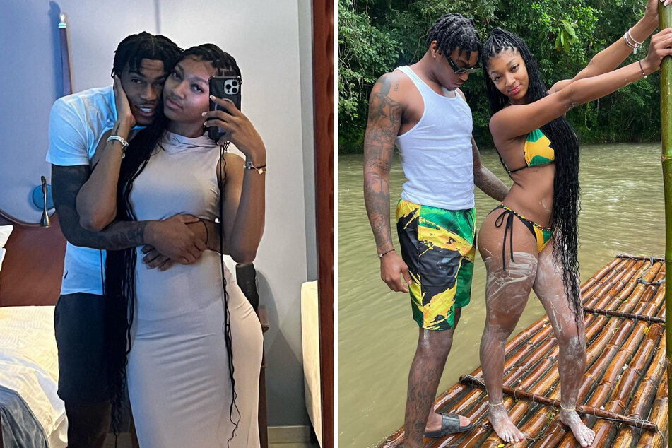 Much like Angel Reese (r.), fans were gushing over Cam'Ron Fletcher's response to the video he created with his girlfriend.