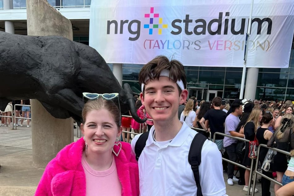 Taylor Swift fans have helped raise over $100,000 for the family of Jacob Lewis (r).
