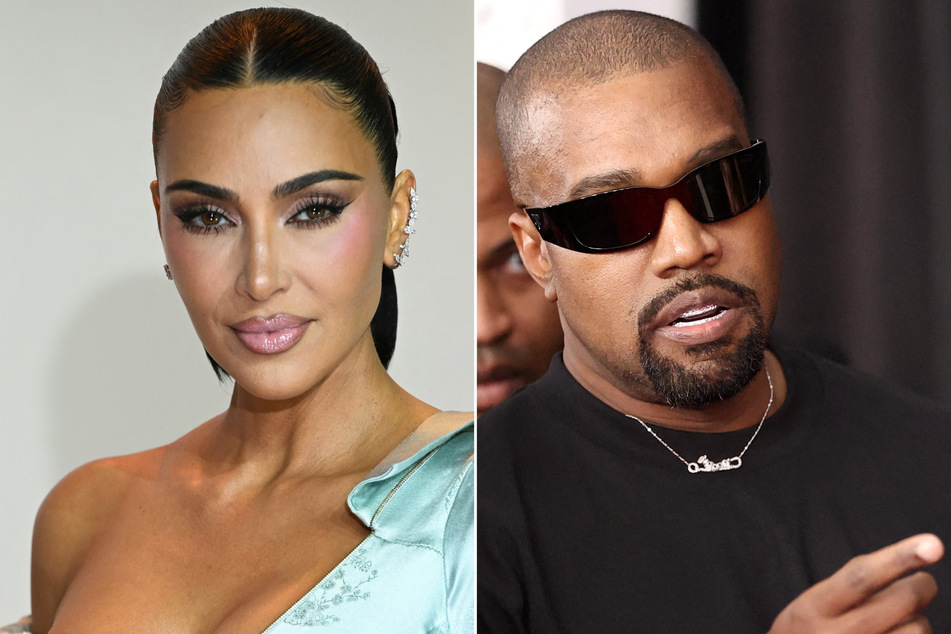 Kim Kardashian (l.) admitted Kanye West's public outbursts had made her "feel like snapping," but kept a calm demeanor for the sake of their kids.