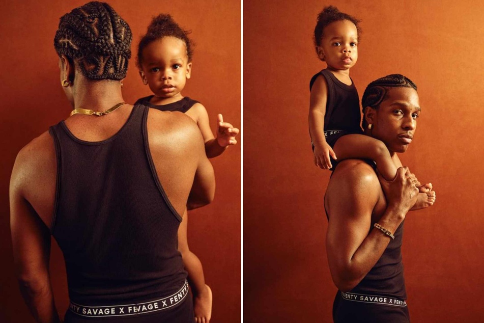 RZA starred alongside dad A$AP Rocky on Tuesday for a new Savage x Fenty Classics collection of menswear like boxers, briefs, and t-shirts.