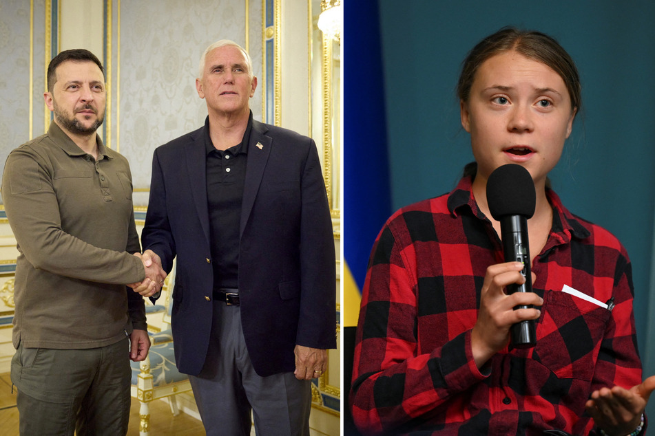 Mike Pence and Greta Thunberg visit Ukraine to meet with Zelensky on same day