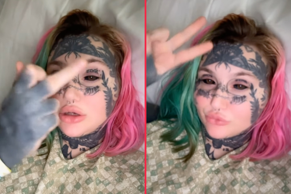 Orylan sent a message to hater from her hospital bed after experiencing a serious health scare.